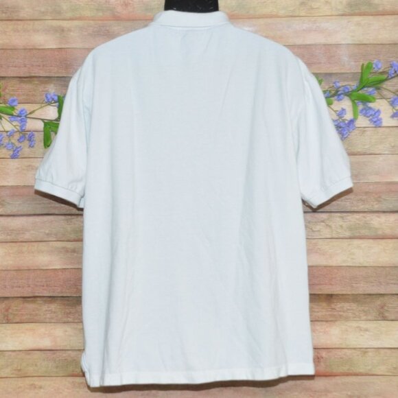 U.S. Polo Assn. Men's White 1/4 Button Up Polo Shirt Size XXL Logo Rugby Stripe - Picture 4 of 6